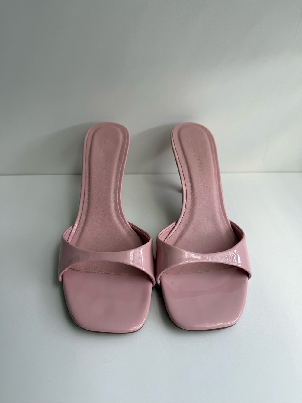 Billini Blush Patent Slide Mules